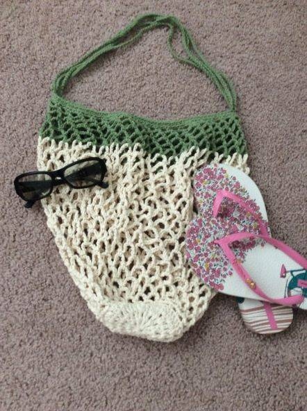 Beach Bag, cream color & single handle by Georgina