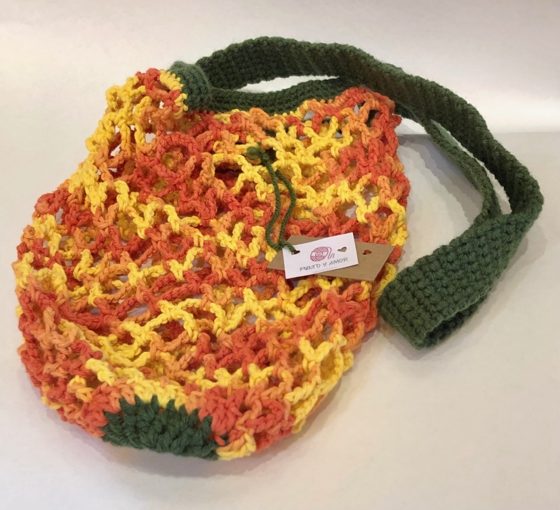Bag, Orange/yellow & single handle by Georgi