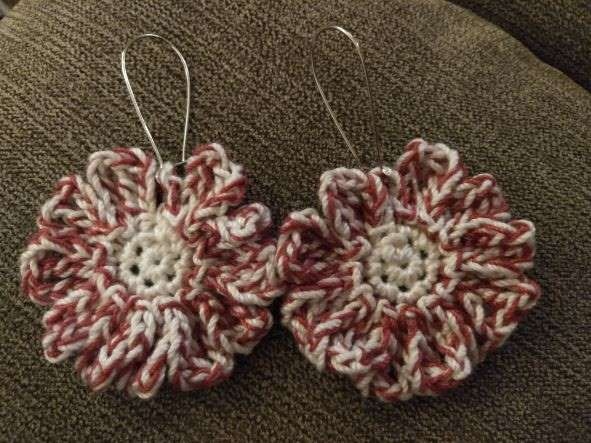 Crochet Flower Earrings by Georgina Ramirez Alzaga