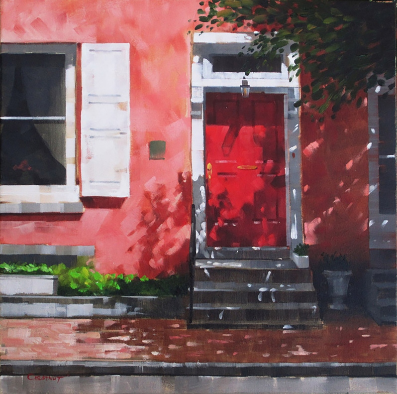 Union Street Red Door by Larry Chestnut