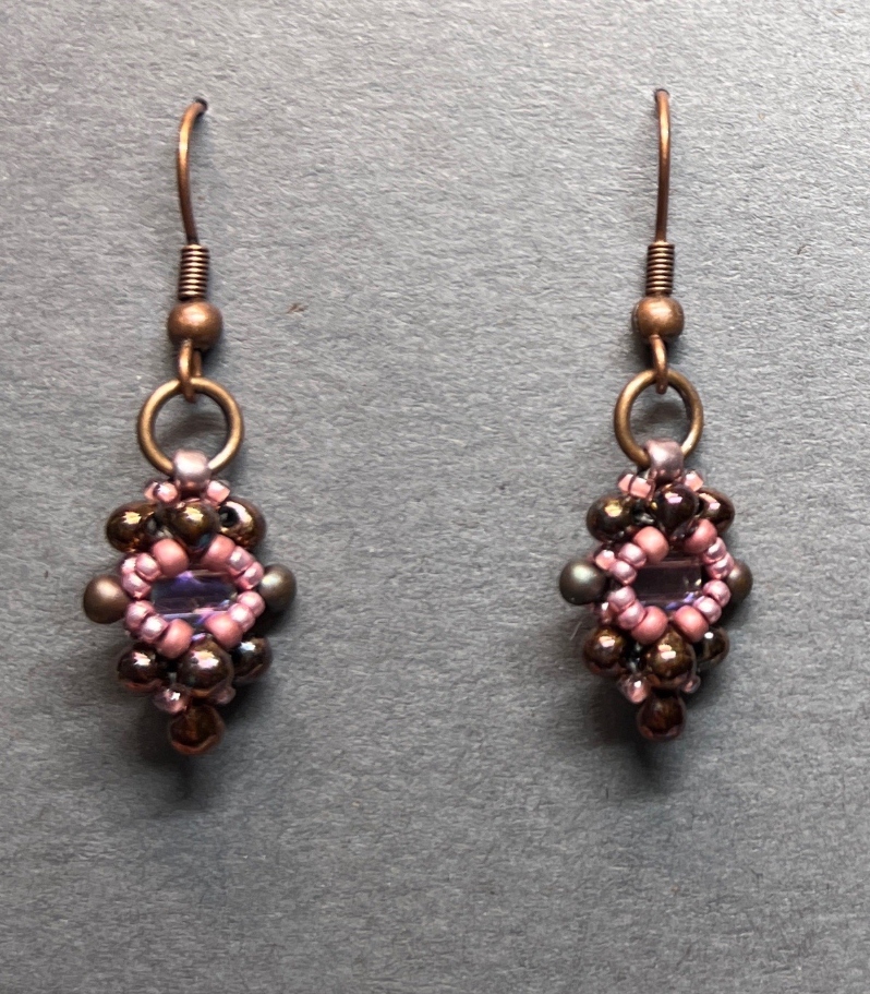 Copper Short Earrings by Kristina Chadwick