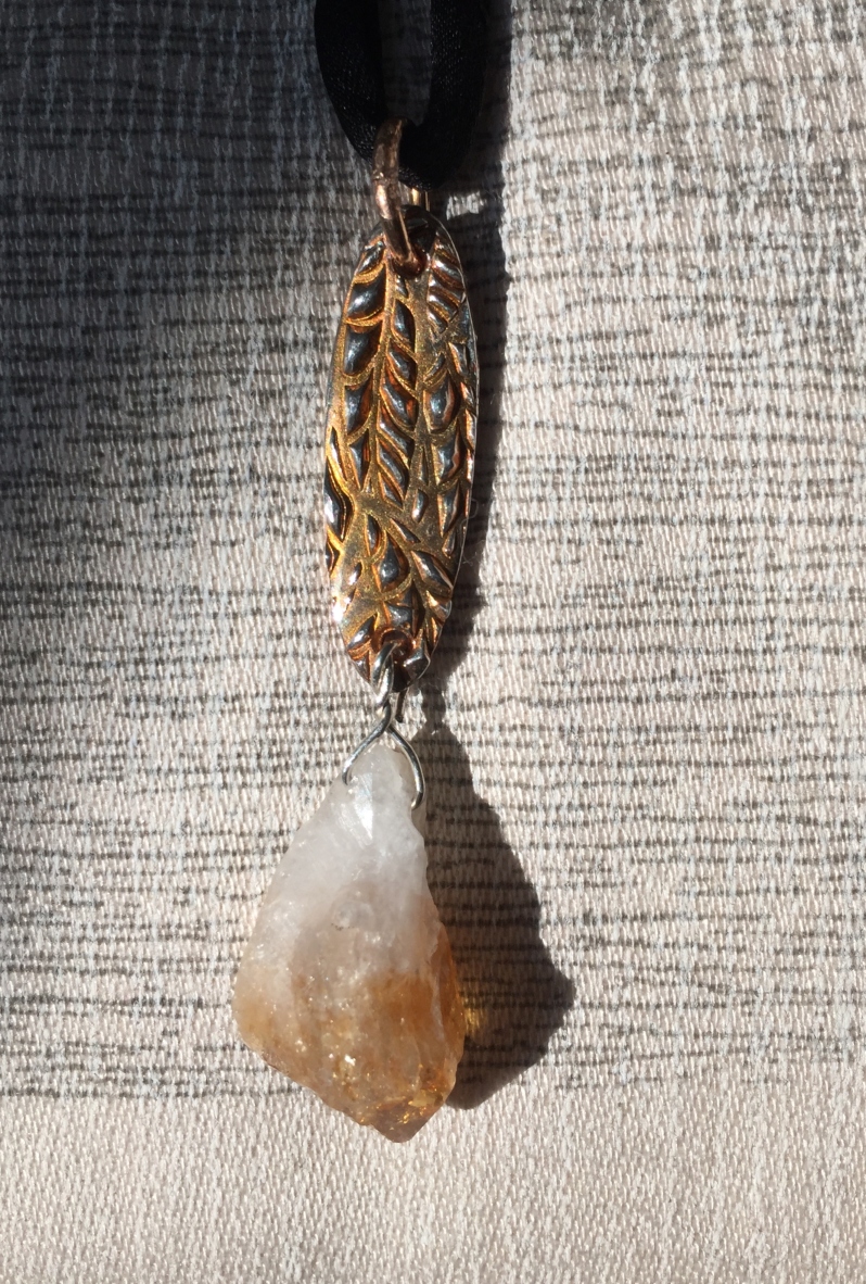 Citrine Point Necklace by Merry Madover