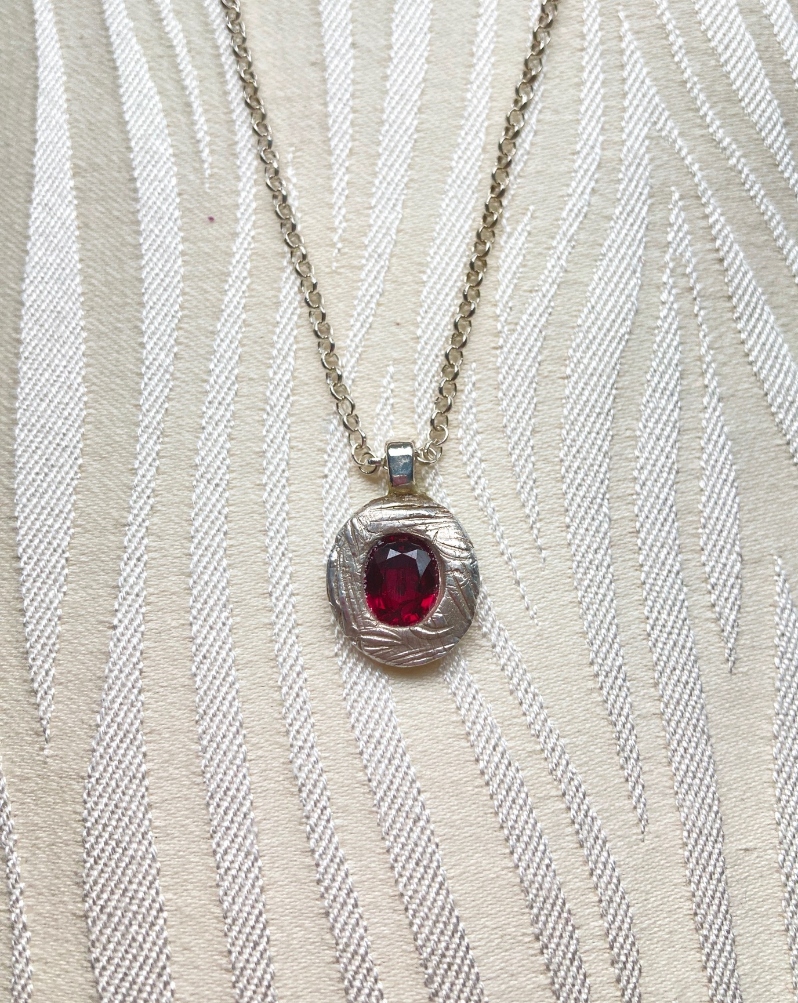 Sweet Garnet Pendant by Merry Madover