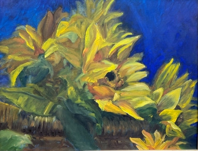 Basket of Sunflowers by Lori Langsner