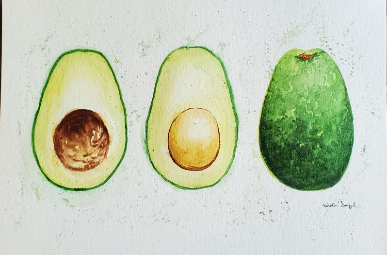 Avocado Undressing by Kirsten Sanford