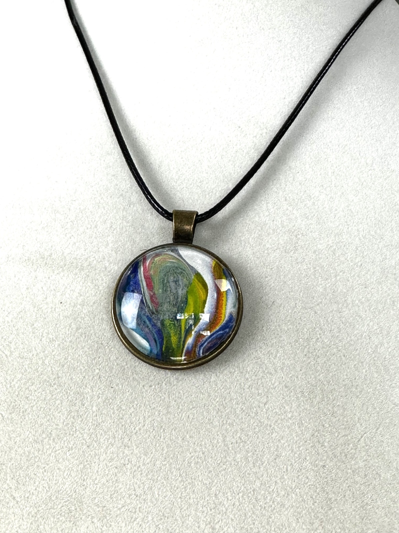Round Pendant on Cord by Francine Kay