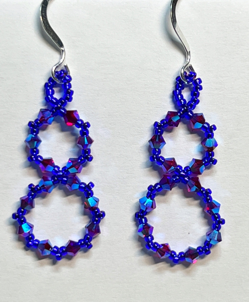 Figure 8 Earrings - Purple by Kristina Chadwick