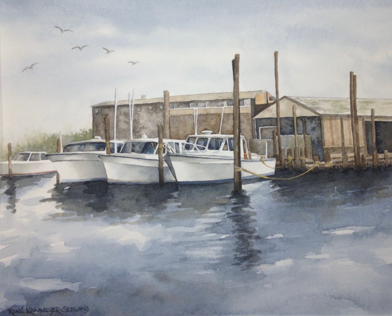 Dock at Barnegat Light by René Kammeyer Seeland