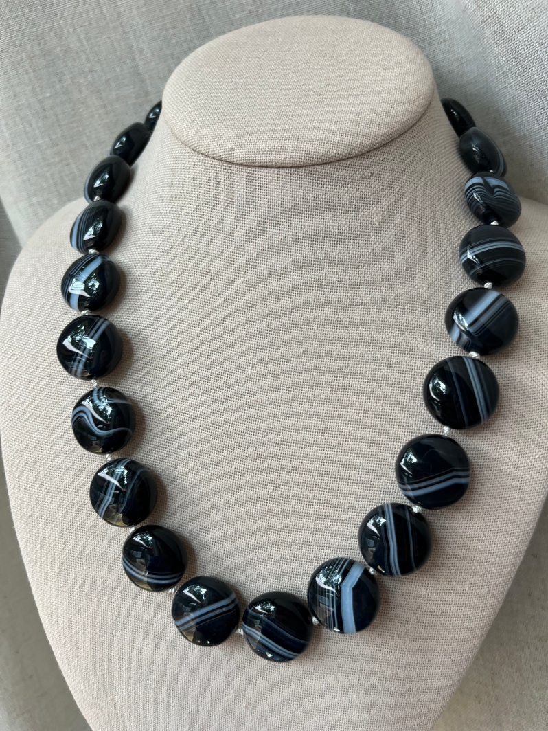 Agate Beaded Necklace by Lauren Maley