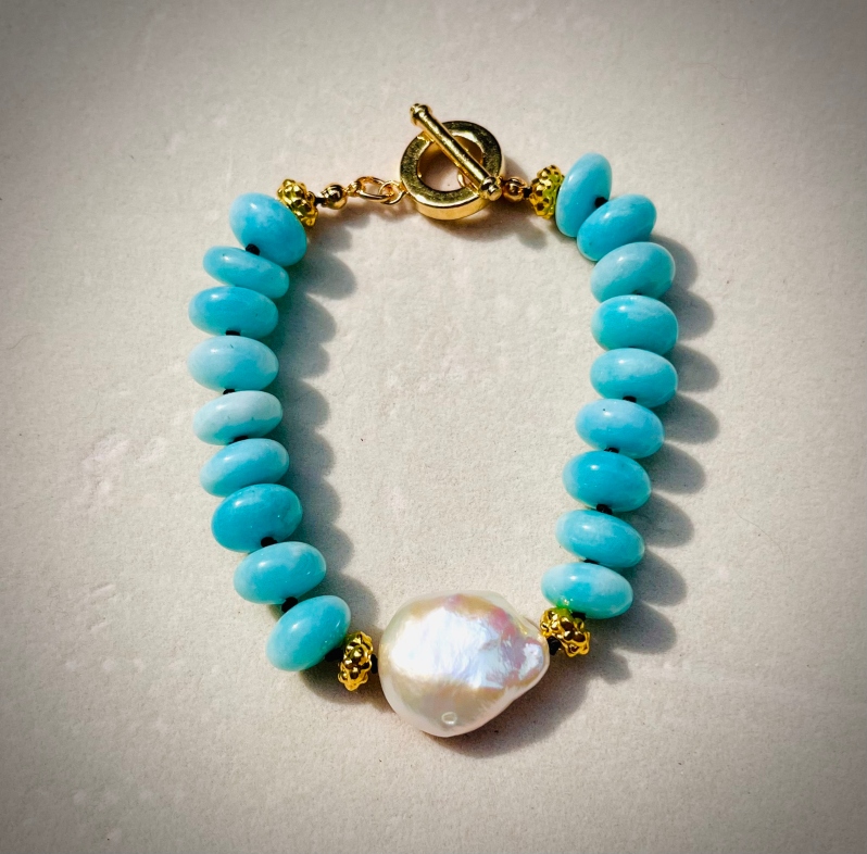 Peruvian Blue Opal Bracelet by Lauren Maley