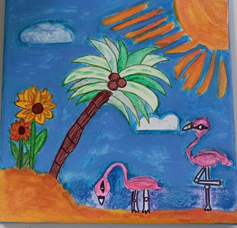 Beach by Natalia Cervantes Ramirez, youth age 10