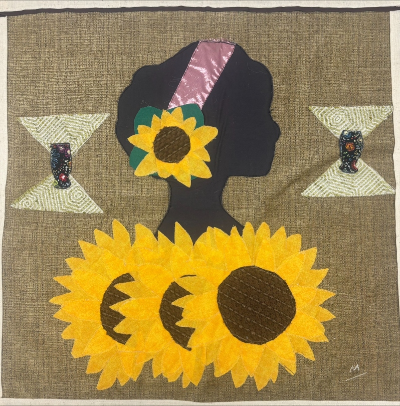 Woman with Sunflowers  by Marisol M