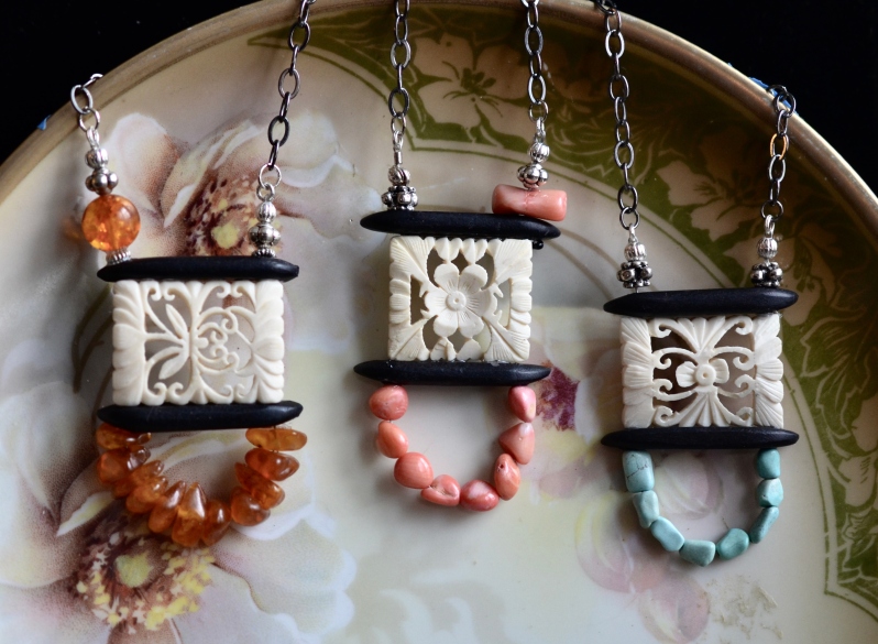 Patterns of the Past Necklaces by Dianne Belnay