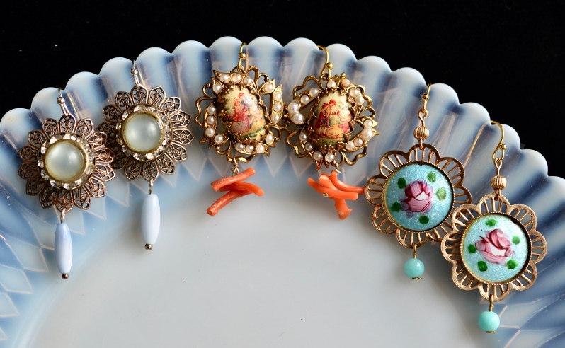 Vintage Stylized Earrings by Dianne Belnay