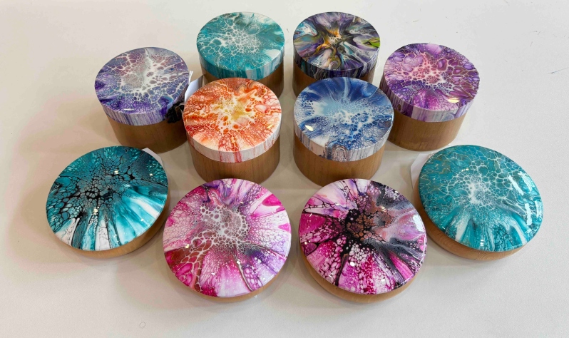 Fuild Trinket boxes by Francine Roche-Kay
