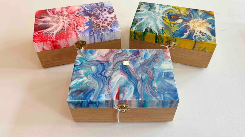 Keepsake boxes by Francine Roche-Kay