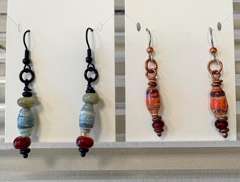 Paper Earrings by Kathryn Keller