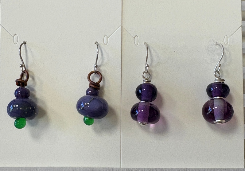 Purple Earrings by Kathryn Keller
