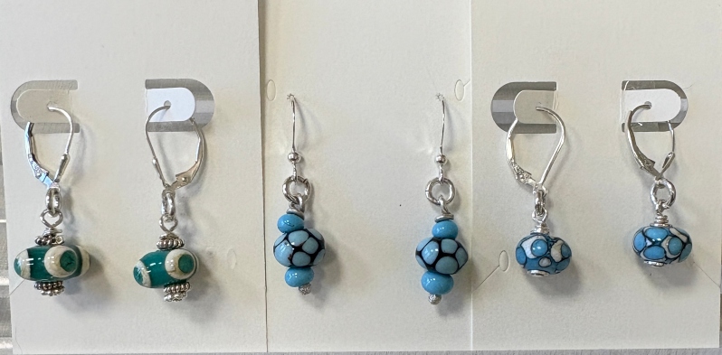 Blue Dots Earrings by Kathryn Keller