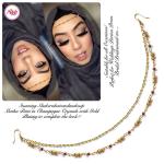 Gold Headpiece Chain by Madiha Naz