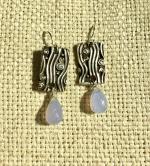 Silver and Chalcedony Earrings  by Merry Madover