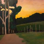 Vineyard at Sunset by Margaret Kalvar-Bushnell