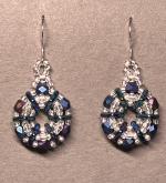 Silver-Purple Circle Earrings by Kristina Chadwick
