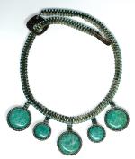 Green Disc Necklace by Kristina Chadwick