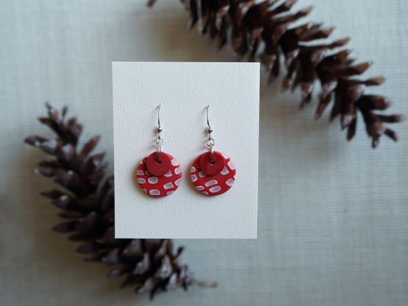 Firestone Begonia earrings by Michaela Yack
